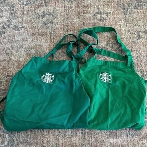 Starbucks Green Apron set of 2